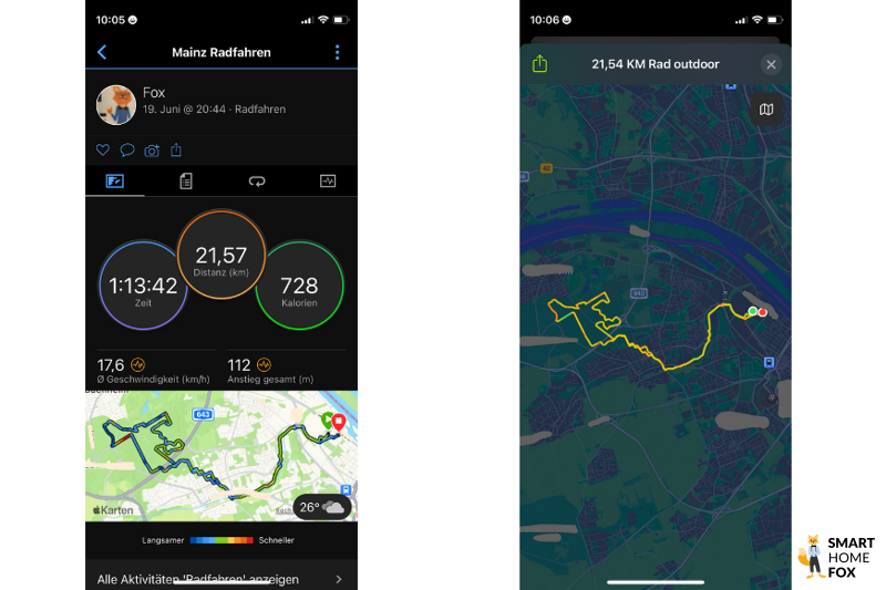Вы можете увидеть данные часов Garmin Venu 2 Plus и Apple Watch Ultra.